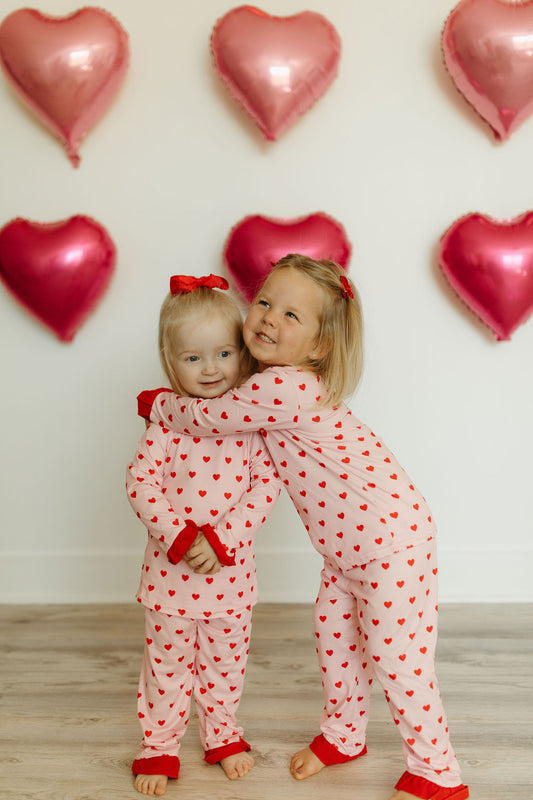 Heart Ruffle Pajama Set