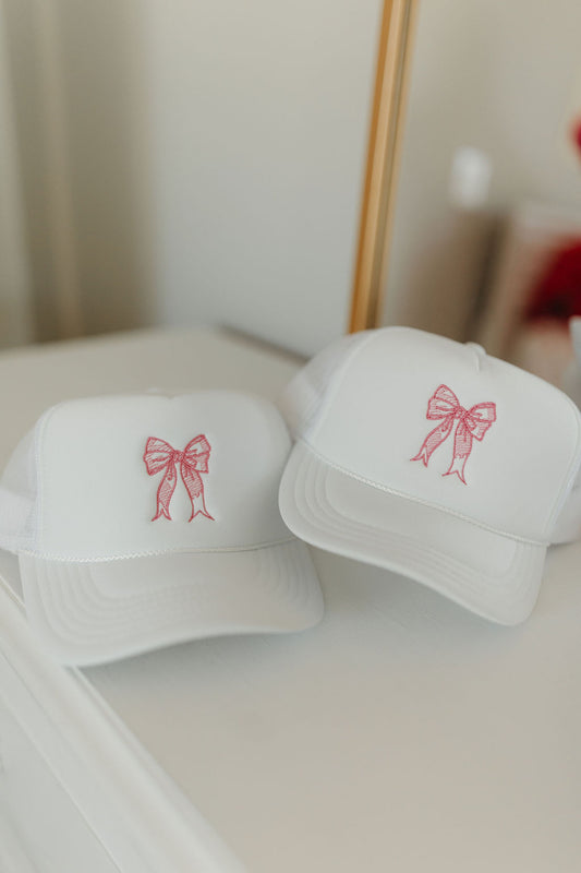 Bow Embroidered Hat