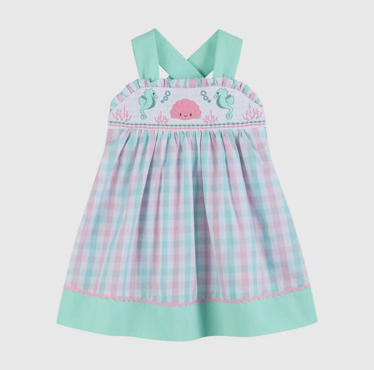 Under the Sea Girls Smocked Dress