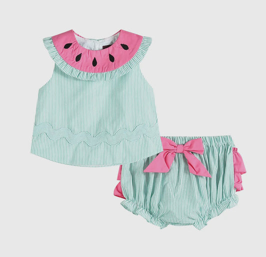 Watermelon Ruffle Bloomer Set