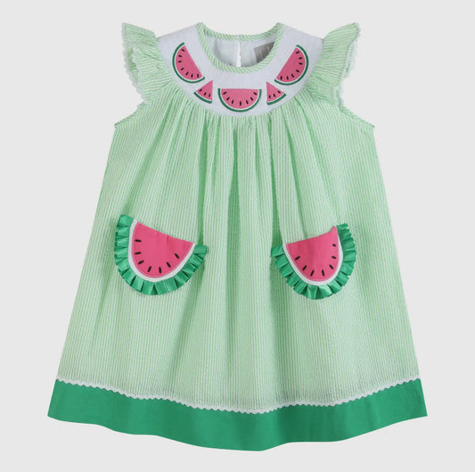Watermelon bishop dress