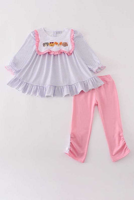 French Knot Puppy Pants Set